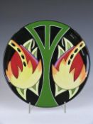 Lorna Bailey limited edition 49/100 charger with abstract design, diameter 34.5cm