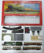Hornby 00 gauge model railway Flying Scotsman train set, R.549, in original display box.