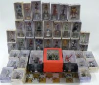 Marvel DC Comics action figure chess set together with three additional Marvel action figures, all