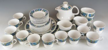 Ridgway retro /mid century modern 12 place setting tea service decorated in the Amanda pattern
