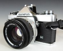 Olympus OM-2n SLR camera with 50mm 1:1.8 lens
