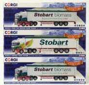 Three Corgi Hauliers of Renown Eddie Stobart 1:50 scale limited edition diecast model Scania R