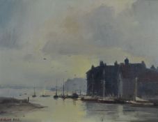 Marcus Holley Ford (1914-1989) oil on canvas estuary scene, likely south coast of England, with