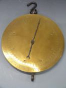 Large Salter circular spring balance to weigh 40 stone, diameter 46cm