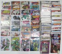 One-hundred-and-eighty DC comics titles include Superman Action Comics, Catwoman, Harley Quinn and