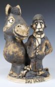 John Hughes 'World of Groggs' Dai Horse, signed by the artist to the base and dated 1981, one of two