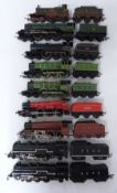 Nine Tri-ang, Hornby and similar 00 gauge model railway locomotives including transcontinental 2335,