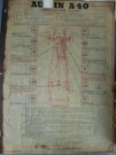 Map showing Keynsham and the Fry's factory and railway line, double sided Austin Castrol lubrication