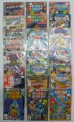 Twenty-three DC comic books including Justice League of America numbered 44 onwards.