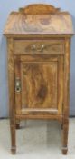 A walnut pot cupboard, W40 x D49 x H80cm