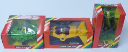 Three Britains Space model vehicles Stargard Space Craft 9110, Alien Spaceship 9120 and Alien