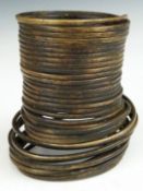 African tribal Pokot (Kenya) bronze arm amulet, H12cm