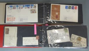 Two albums of GB and Commonwealth covers. Includes pair 1841 red brown and other early GB covers,