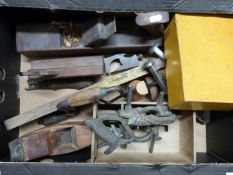 Woodworking tools including Stanley No.50 and Record 77A planes