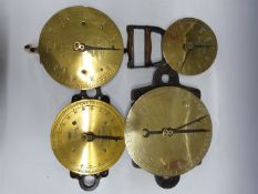 Four Salter improved dynamometers, comprising 4500lb, 100lb, 20cwt and 112lb hand grip examples