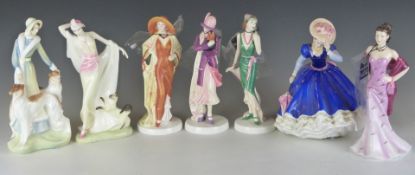 Seven boxed Royal Doulton figurines Mary (1992 figure of the year), Daisy, Harriet, Eve, Phillipa,