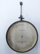 T Cooke & Sons Ltd, London, York and Cape Town, No 614 dial barometer, marked compensated to