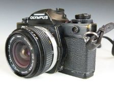 Olympus OM-3 SLR camera with 28mm 1:2.8 lens