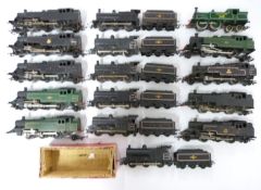 Sixteen Tri-ang, Hornby and similar 00 gauge model railway locomotives including Southern, BR etc.