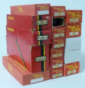 Seventeen Tri-ang and Hornby 00 gauge model railway DMU Power cars, Trailer cars and coaches, all in