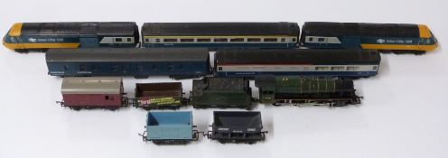 Eight Hornby, Mainline and Lima 00 gauge model railway locomotives and rolling stock including