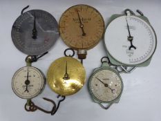 Salter milk spring balances to include Lister example with chrome dial, Weycroft Macford example and