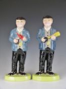 Two Lorna Bailey limited edition 7 and 9/30 Fred Dibnah figures, H28cm