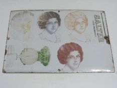 Salter West Bromwich enamel advertising sign, 47 x 31cm, together with a framed Salter poster