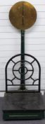 Salter trade spring balance 112T platform or sack scales, with decorative leaf decoration to