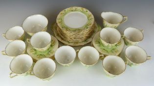 Aynsley part tea set  decorated with spring flowers