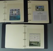 Three modern stamp albums 'History of the Royal Air Force Mint and Used Stamp Collection', many
