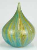 Mdina glass onion vase signed and dated 1974 to base, H 27cm