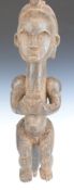 African tribal Baule carved fertility / maternity figure with old stapled repair and post fixing