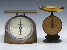 Salter No 53 silver checker and postal parcel balance together with a Salter No 40T parcel