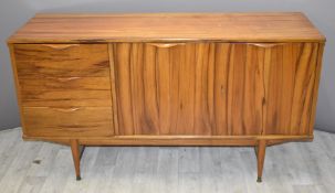 Elgon Olive sideboard with cupboards and three drawers, W154 x D50 x H84cm
