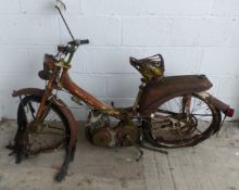 Raleigh Runabout moped hedge find