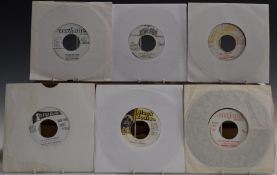 Reggae - Approximately 90 singles, mostly Jamaican issue, in a wooden box