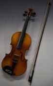 'Tate by Rosetti' Czechoslovakian made Stradivarius model violin with 32cm two piece back, in hard