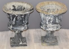 Pair of garden urns or planters, H55cm