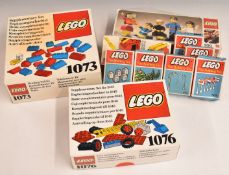 Ten Lego model construction sets comprising 1073, 1076, 200, 620, 431, 442, 433, 430, 432 and 437,