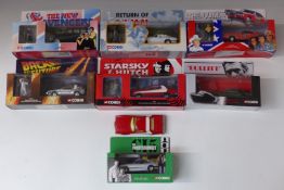 Seven Corgi TV & Movie themed diecast model vehicle box sets including Starsky & Hutch, The Dukes of