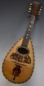 19thC mandolin labelled 'Mandlino Maidstone', Napoli and Murdoch and Co Londra, in original