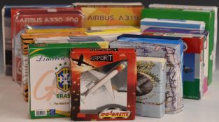Twenty-six 1:400 1:500 and 1:600 scale diecast model aircraft, various liveries including Etihad