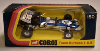 Corgi Toys diecast model Team Surtees TS9 racing car, 150, in original display box.
