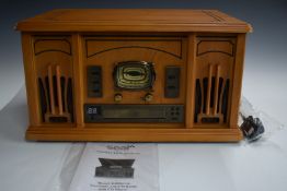 Seal DB056146 music centre with turntable, radio, CD, with original box and wrapping, possibly