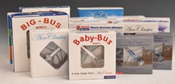 Sixteen Big Bus and Aero Classics 1:400 scale diecast model aircraft, various carrier liveries