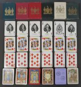Six packs of Worshipful Company of Makers of Playing Cards playing cards, comprising 1920, 1924