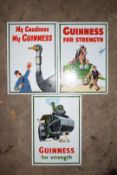 Three enamel Guinness advertising signs, 25.5 x 18cm PLEASE NOTE this lot is located at and will