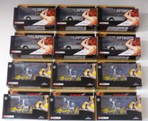 Twelve Corgi James Bond 007 The Definitive Collection diecast model vehicles including Goldfinger