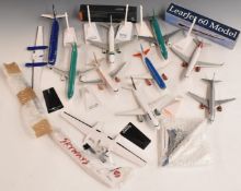 Fifteen snap fit construction model aircraft, various liveries including Aer Lingus, Lufthansa,